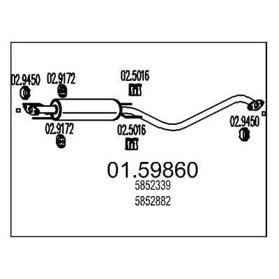Střední tlumič výfuku MTS 01.59860