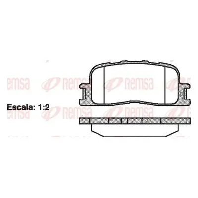 Sada brzdových destiček, kotoučová brzda REMSA 0854.00