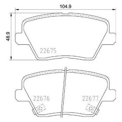 Sada brzdových destiček, kotoučová brzda BREMBO P 30 109