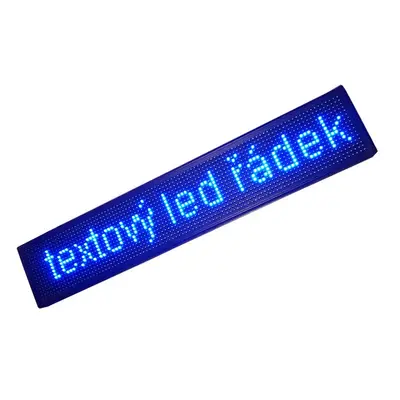 Reklamní 96x 16 LED panel s pohyblivým textem, modrý řádek WIFI