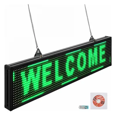 Reklamní 96x 16 LED panel s pohyblivým textem, zelený řádek WIFI