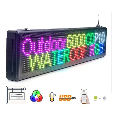 Outdoor Wifi LED světelná tabule 7 barevná RGB - 103cm x 23cm