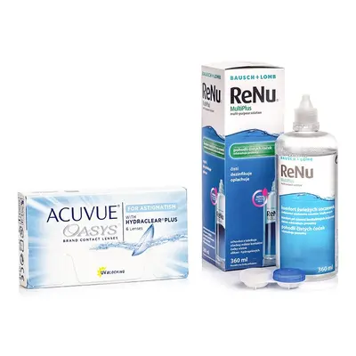 Johnson & Johnson Acuvue Oasys for Astigmatism (6 čoček) + ReNu MultiPlus 360 ml s pouzdrem