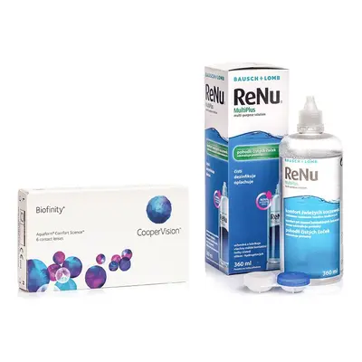 CooperVision Biofinity (6 čoček) + ReNu MultiPlus 360 ml s pouzdrem