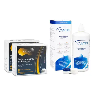 Lenjoy Lenjoy Monthly Day & Night (12 čoček) + Vantio Multi-Purpose 360 ml s pouzdrem