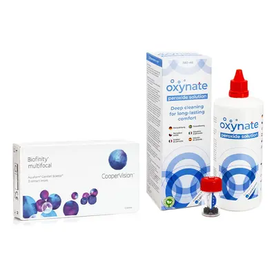 CooperVision Biofinity Multifocal (3 čočky) + Oxynate Peroxide 380 ml s pouzdrem