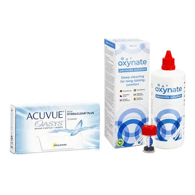 Johnson & Johnson Acuvue Oasys (12 čoček) + Oxynate Peroxide 380 ml s pouzdrem