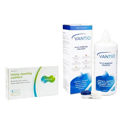 Supervision Lenjoy Monthly Comfort (6 čoček) + Vantio Multi-Purpose 360 ml s pouzdrem