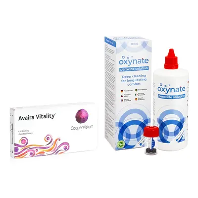 CooperVision Avaira Vitality (6 čoček) + Oxynate Peroxide 380 ml s pouzdrem