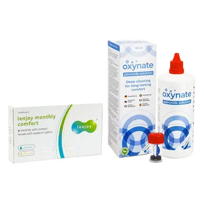 Supervision Lenjoy Monthly Comfort (6 čoček) + Oxynate Peroxide 380 ml s pouzdrem