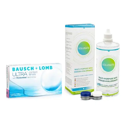 Bausch & Lomb Bausch + Lomb ULTRA (6 čoček) + Solunate Multi-Purpose 400 ml s pouzdrem