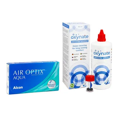 Alcon Air Optix Aqua (6 čoček) + Oxynate Peroxide 380 ml s pouzdrem