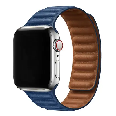 Kožený řemínek s magnetem pro Apple Watch - Modrý Barva: Modrá, Velikost: 38/40/41mm