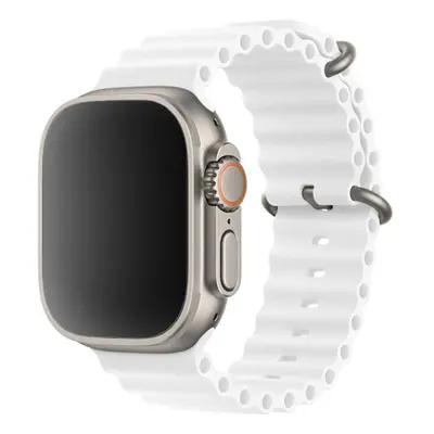 Vroubkovaný řemínek pro Apple Watch - Bílý Barva: Bílá, Velikost: 38/40/41mm