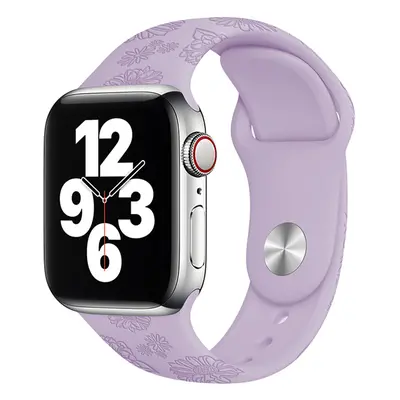 Letní řemínek pro Apple Watch - Fialová slunečnice Barva: Fialová, Velikost: 42/44/45/49mm, Obvo