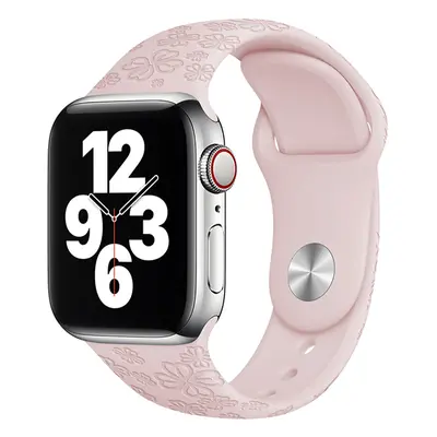 Letní řemínek pro Apple Watch - Růžový čtyřlístek Barva: Růžová, Velikost: 42/44/45/49mm, Obvod 