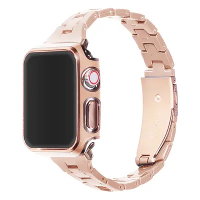 Elegantní řemínek s pouzdrem pro Apple Watch - Růžový Barva: Růžová, Velikost: 42mm