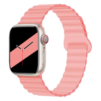 Stylový řemínek s magnetem pro Apple Watch - Růžový Barva: Růžová, Velikost: 42/44/45/49mm