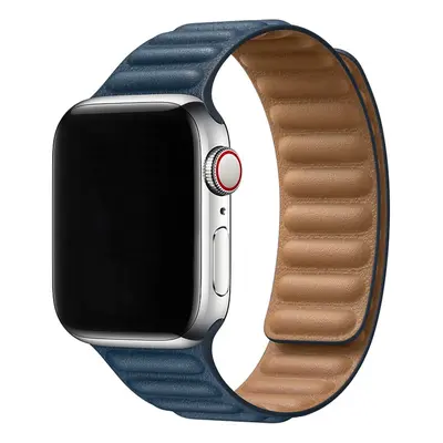 Kožený řemínek s magnetem pro Apple Watch - Tmavě modrý Barva: Tmavě modrá, Velikost: 38/40/41mm