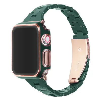 Elegantní řemínek s pouzdrem pro Apple Watch - Zelený Barva: Khaki, Velikost: 44mm