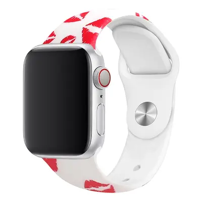 Řemínek s potiskem pro Apple Watch - Pusinky Barva: Bílá, Velikost: 38/40/41mm, Obvod zápěstí: M