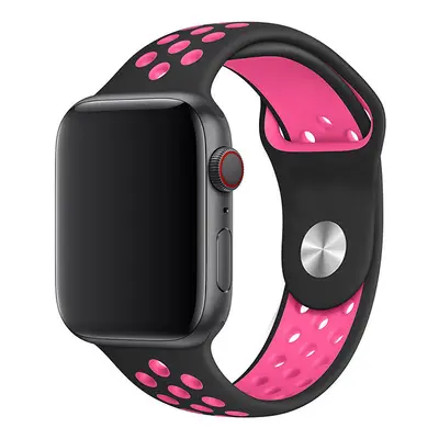 Sportovní řemínek na Apple Watch - Černo-růžový Barva: Růžovo-černá, Velikost: 38/40/41mm, Obvod