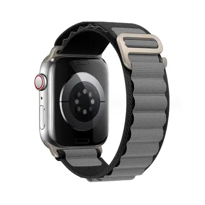 Nylonový řemínek alpský tah na Apple Watch - Black Grey Barva: Černo-šedá, Velikost: 38/40/41mm