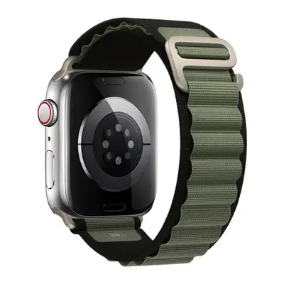 Nylonový řemínek alpský tah na Apple Watch - Black Khaki Barva: Černá, Velikost: 38/40/41mm