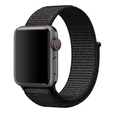 Nylonový řemínek na Apple Watch - Černo-červený Barva: Červeno-černá, Velikost: 42/44/45/49mm