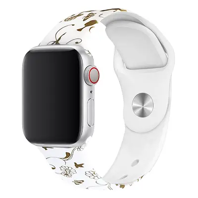 Řemínek s potiskem pro Apple Watch - Heřmánek Barva: Bílá, Velikost: 38/40/41mm, Obvod zápěstí: 