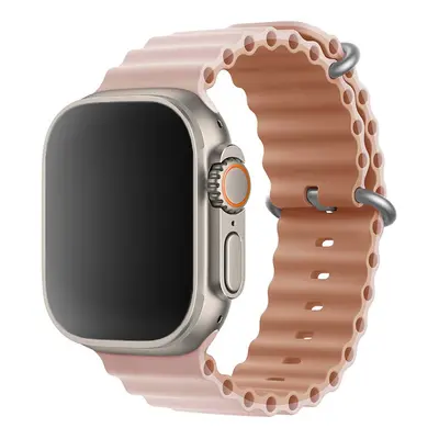 Stylový vroubkovaný řemínek pro Apple Watch - Pink Sand Barva: Pink sand, Velikost: 38/40/41mm