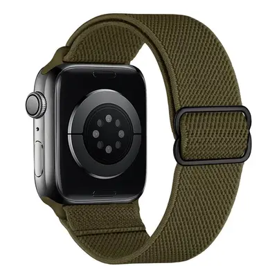 Nastavitelný nylonový řemínek na Apple Watch - Army green Barva: Khaki, Velikost: 38/40/41mm