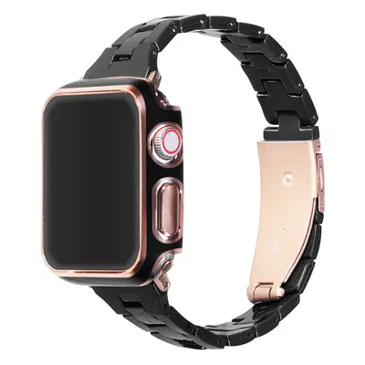 Elegantní řemínek s pouzdrem pro Apple Watch - Černý Barva: Černá, Velikost: 45mm