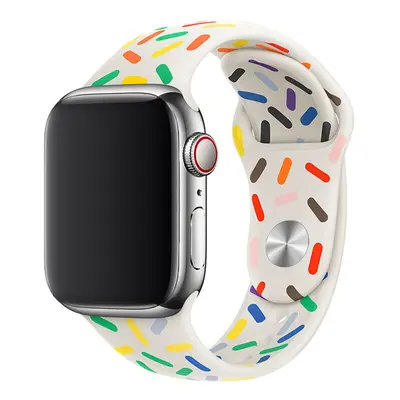 Jednobarevný řemínek pro Apple Watch - White Cake Barva: Bílá, Velikost: 38/40/41mm, Obvod zápěs