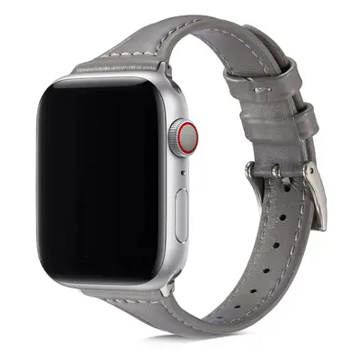 Dámský kožený řemínek pro Apple Watch - Tmavě šedý Barva: Lávová, Velikost: 38/40/41mm