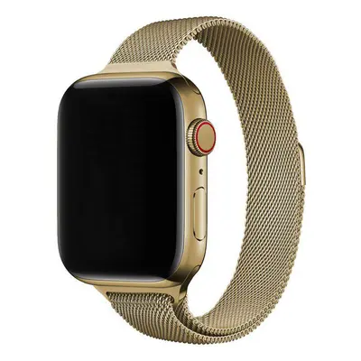 Elegantní dámský řemínek pro Apple Watch v milánském stylu - Light Gold Barva: Light Gold, Velik