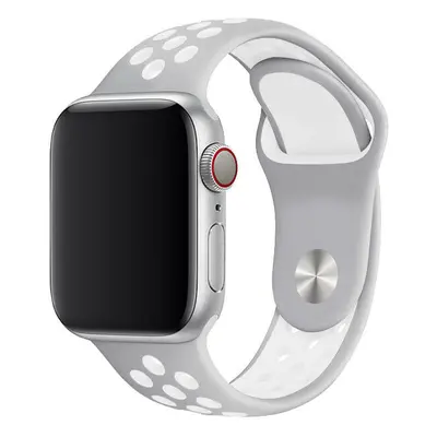 Sportovní řemínek na Apple Watch - Stříbrno-bílý Barva: Silver white, Velikost: 42/44/45/49mm, O