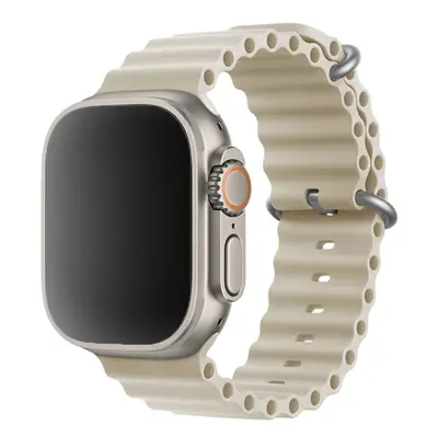 Vroubkovaný řemínek pro Apple Watch - Béžový Barva: Antique, Velikost: 42/44/45/49mm