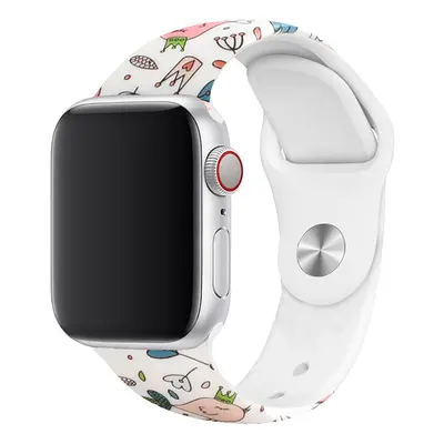 Řemínek s potiskem pro Apple Watch - Pohádkový Barva: Bílá, Velikost: 38/40/41mm, Obvod zápěstí: