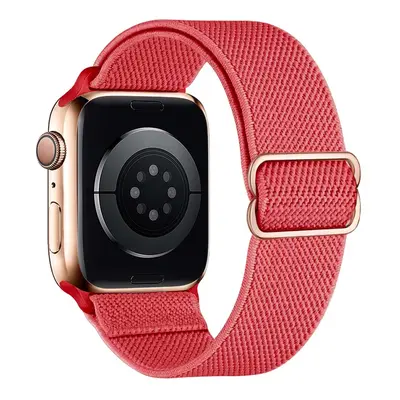 Nastavitelný nylonový řemínek na Apple Watch - Rose Red Barva: Červená, Velikost: 38/40/41mm