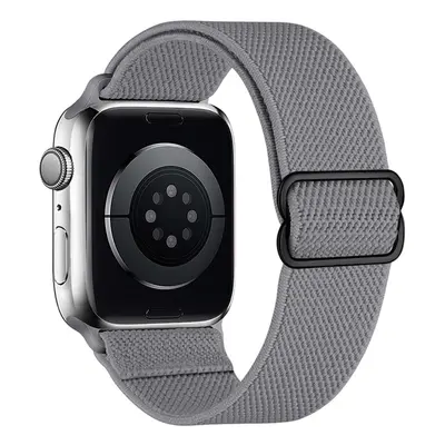 Nastavitelný nylonový řemínek na Apple Watch - Šedý Barva: Vesmírně-šedá, Velikost: 42/44/45/49m