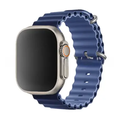 Stylový vroubkovaný řemínek pro Apple Watch - Midnight Blue Barva: Midnight Blue, Velikost: 38/4