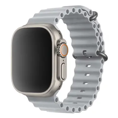 Vroubkovaný řemínek pro Apple Watch - Šedý Barva: Fog, Velikost: 42/44/45/49mm