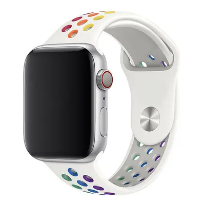 Sportovní řemínek na Apple Watch - Rainbow white Barva: Rainbow white, Velikost: 42/44/45/49mm, 