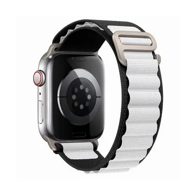 Nylonový řemínek alpský tah na Apple Watch - Bílo-černý Barva: Bílo-černá, Velikost: 38/40/41mm