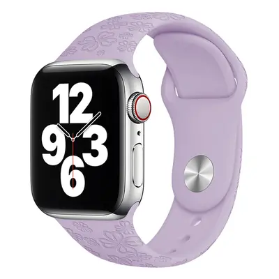 Letní řemínek pro Apple Watch - Fialový čtyřlístek Barva: Fialová, Velikost: 42/44/45/49mm, Obvo