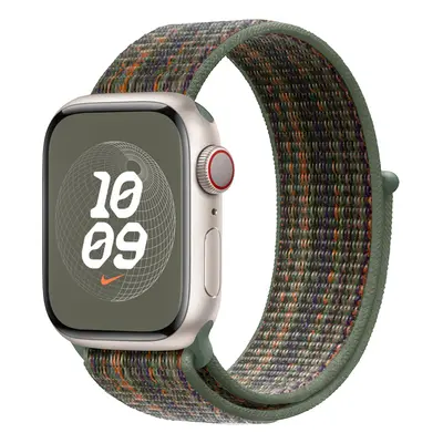 Nylonový řemínek pro Apple Watch 42/44/45/46/49mm Barevná varianta: Tmavězeleno-oranžová