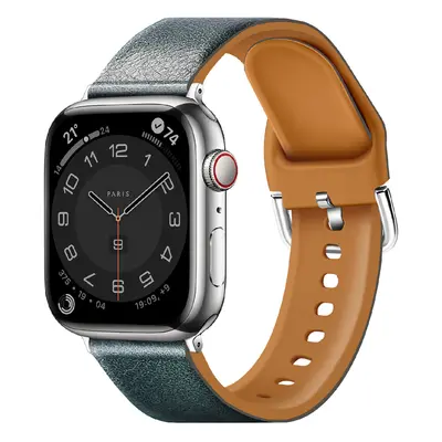 Řemínek z umělé kůže pro Apple Watch 38/40/41mm Barva: Tmavě zelená