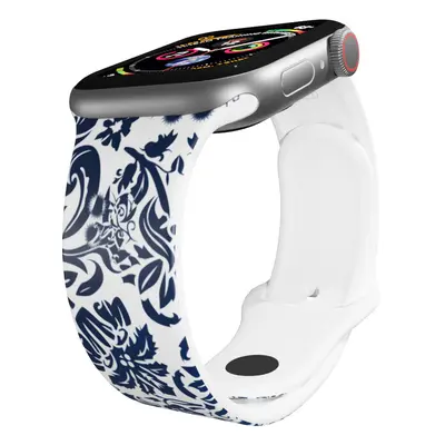 Apple watch řemínek Modré květiny Rozměr: 42/44/45/49mm