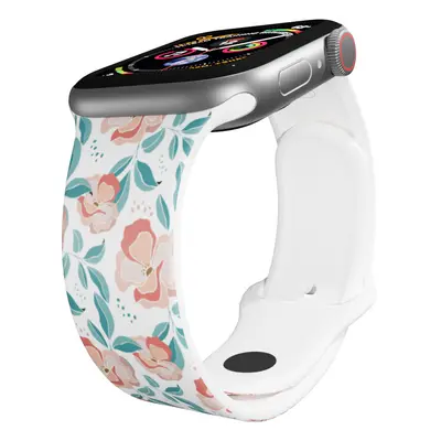 Apple watch řemínek Červené květiny Barva: Bílá, Rozměr: 38/40/41mm